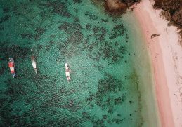 Keindahan Pantai Pink di Lombok