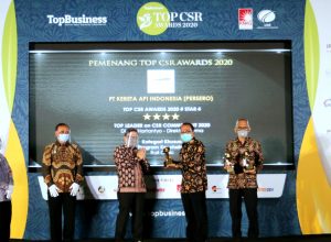 Selamat, KAI Raih 3 Penghargaan pada Ajang TOP CSR Awards 2020