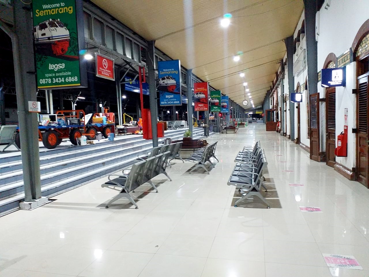 Stasiun Semarang Tawang saat ini sudah surut dan pelayanan di stasiun tersebut normal kembali-min