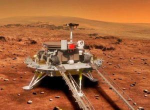 Robot penjelajah Zhurong milik China mendarat di Mars. Foto: TV6 News