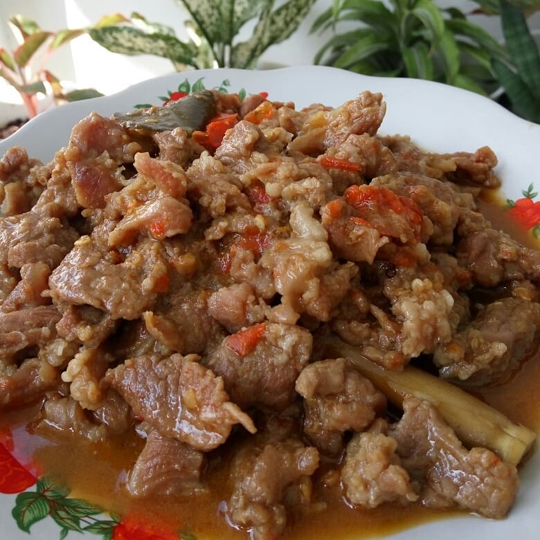 resep olahan daging kambing kurban, Rica rica kambing, image by IG: @arilutvi