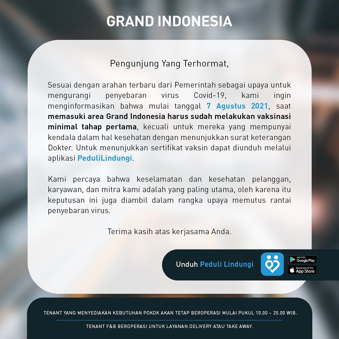 Grand Indonesia, image by IG: @grandindo