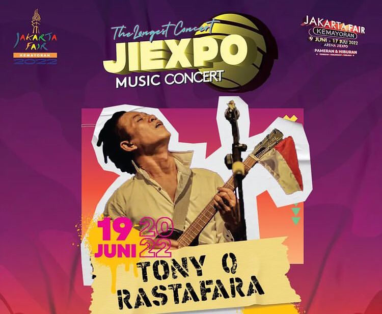 Ada Tony Q Rastafara, Ini Jadwal Konser PRJ Kemayoran Hari Ini Minggu 19 Juni 2022 dan Harga Tiketnya!