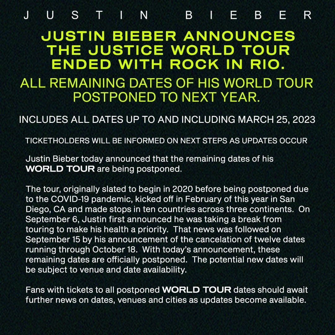 Tiket Konser Justin Bieber