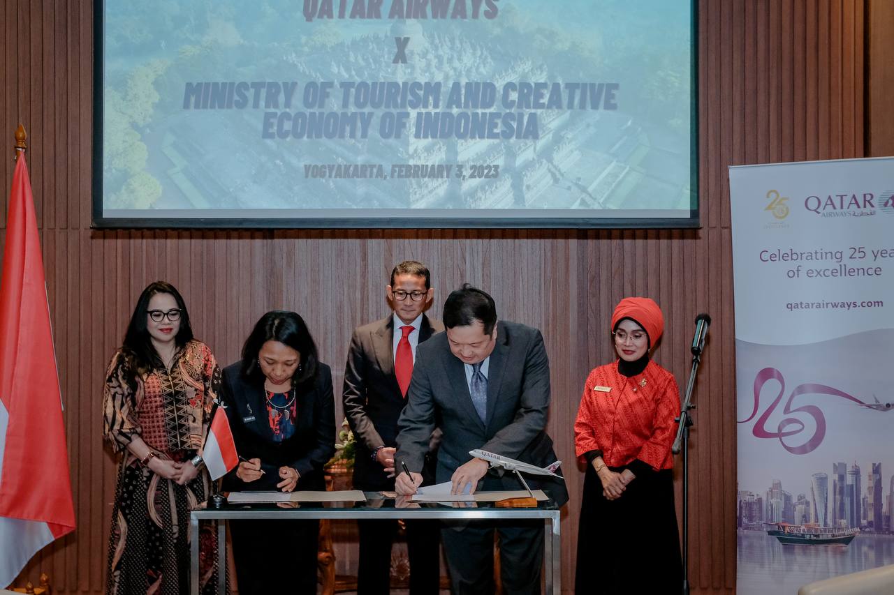 Kemenparekraf Gandeng Qatar Airways Tingkatkan Kunjungan Wisatawan ke Indonesia