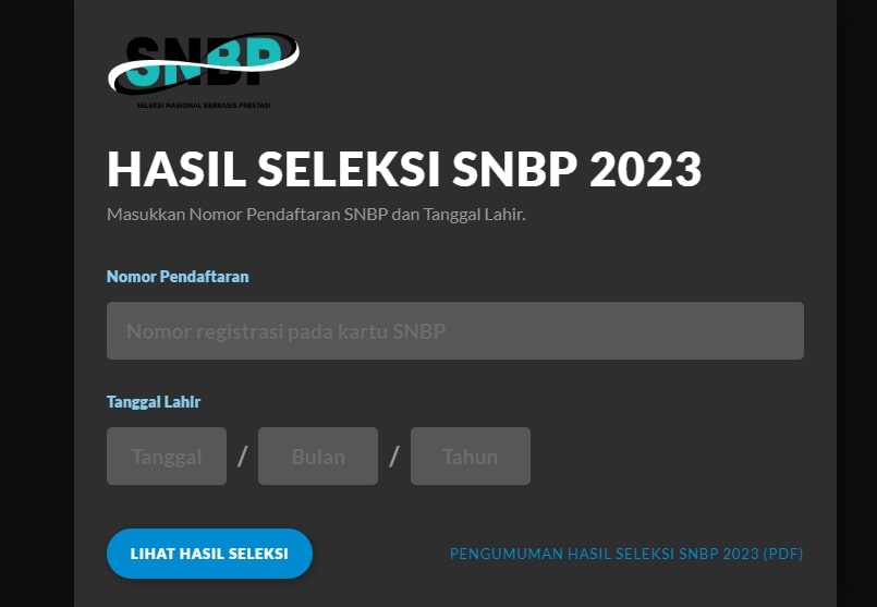 Link Pengumuman SNBP 2023