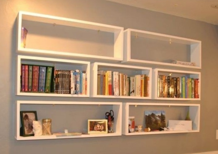 Rak Dinding Minimalis Floating Bookshelf