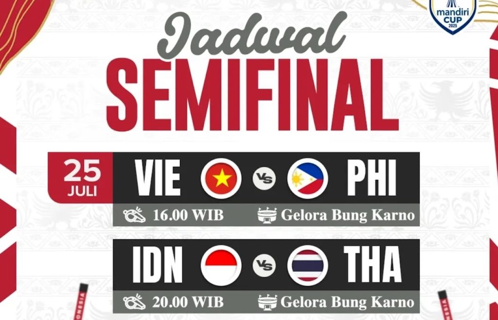 Jadwal Timnas Indonesia Malam Ini, Indonesia vs Thailand di Semifinal Piala AFF U23 2025 1 Jadwal Timnas Indonesia Malam Ini, Indonesia vs Thailand di Semifinal Piala AFF U23 2025