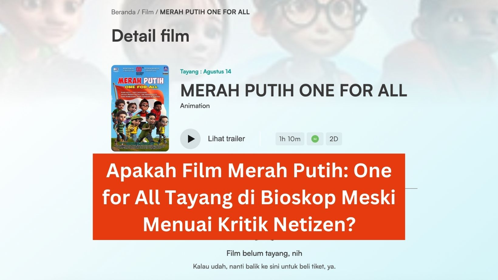 Apakah Film Merah Putih: One for All Tayang di Bioskop Meski Menuai Kritik Netizen?