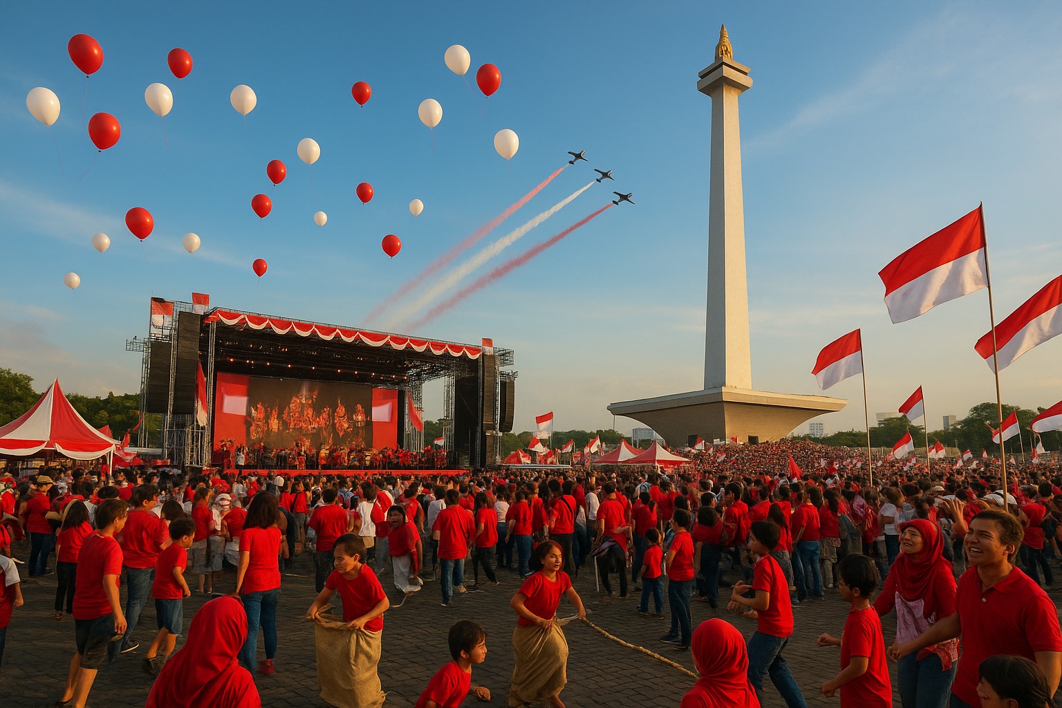Lengkap! Jadwal Pesta Rakyat HUT RI Monas 17 Agustus 2025 dan 17 Titik Parkir Resmi