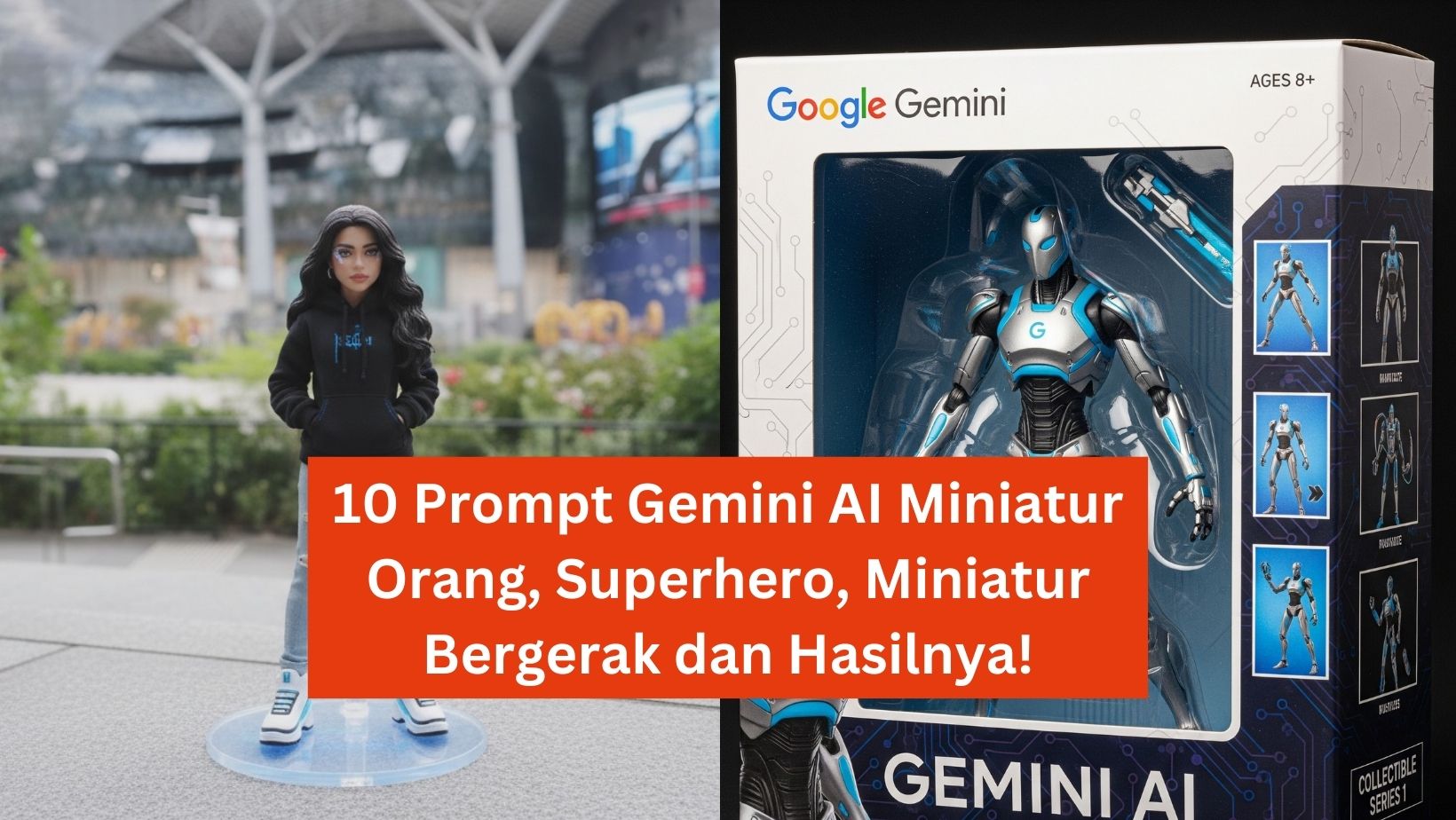 10 Prompt Gemini AI Miniatur Orang, Superhero, Miniatur Bergerak dan Hasilnya!