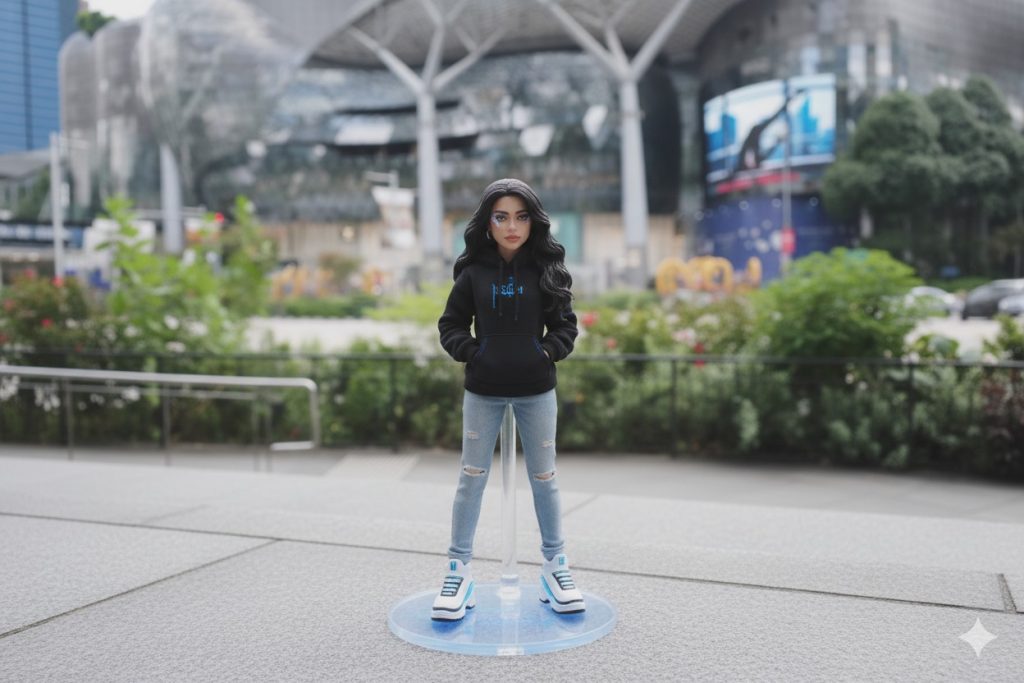 10 Prompt Gemini AI Miniatur Orang, Superhero, Miniatur Bergerak dan Hasilnya! 3 Miniatur Anak Muda Casual