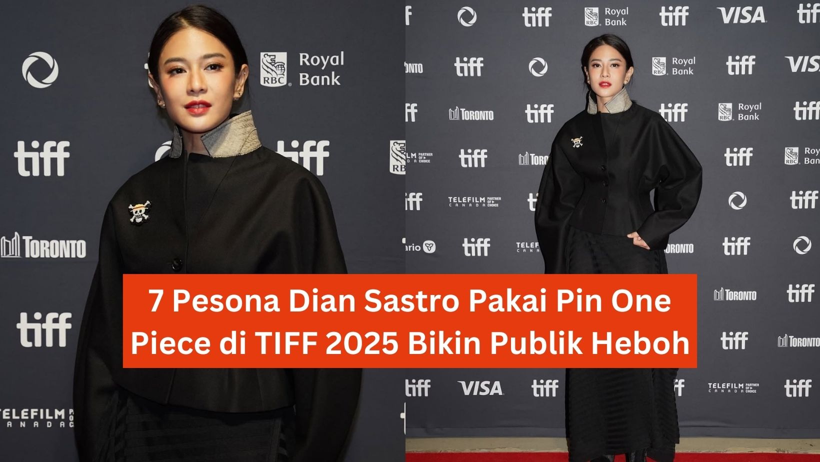 7 Pesona Dian Sastro Pakai Pin One Piece di TIFF 2025 Bikin Publik Heboh