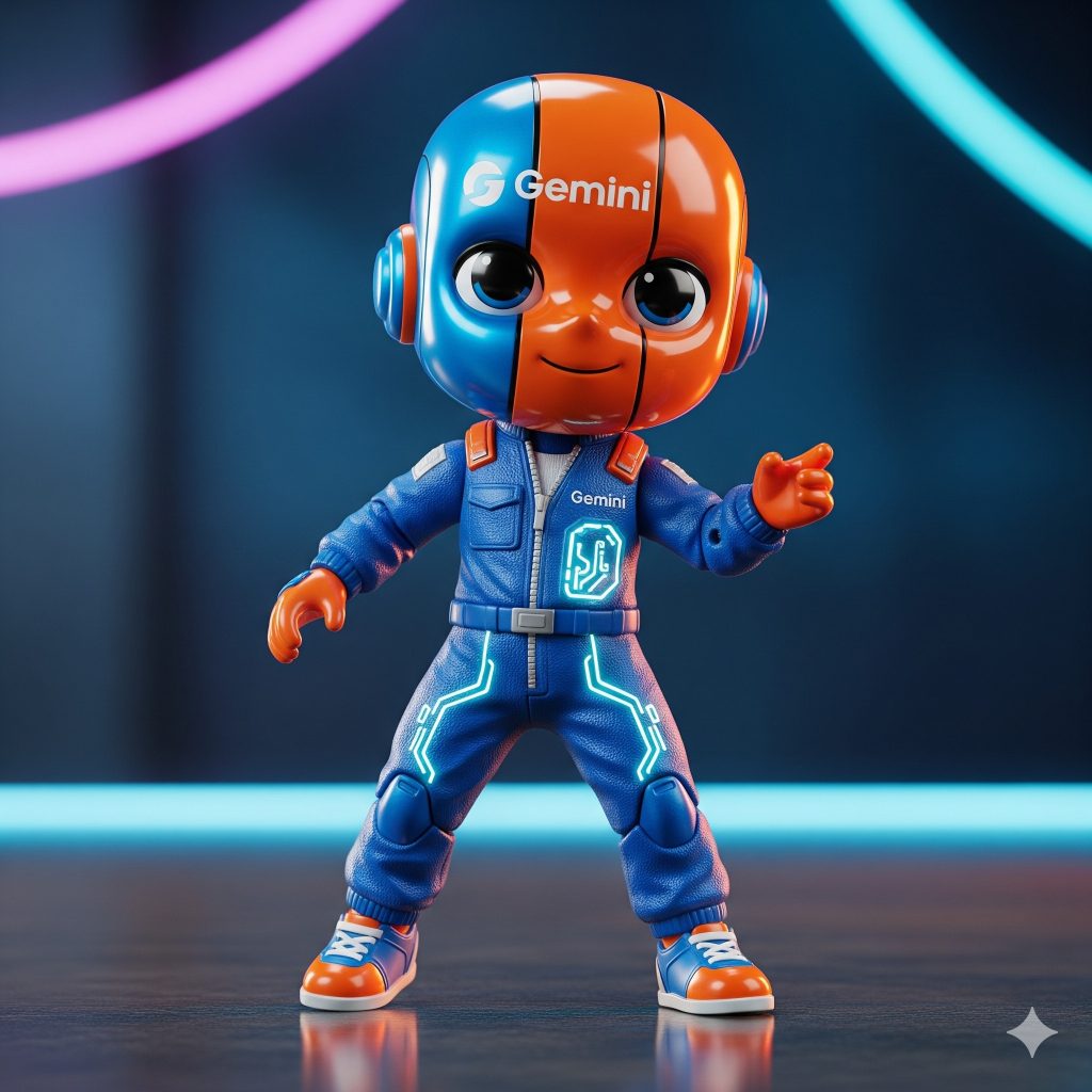 10 Prompt Gemini AI Miniatur Orang, Superhero, Miniatur Bergerak dan Hasilnya! 8 Miniatur Orang Futuristik