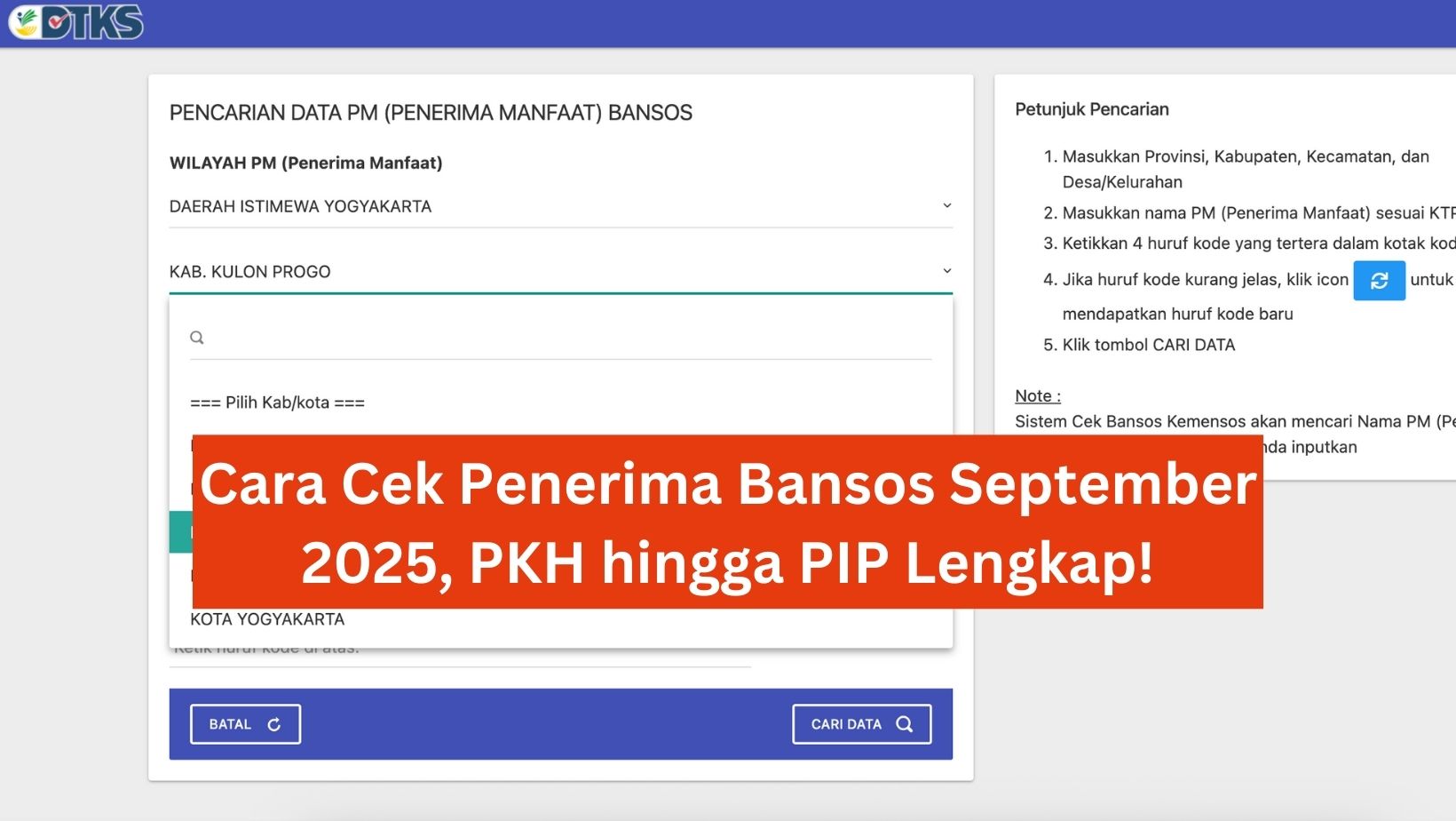 Cara Cek Penerima Bansos September 2025, PKH hingga PIP Lengkap!