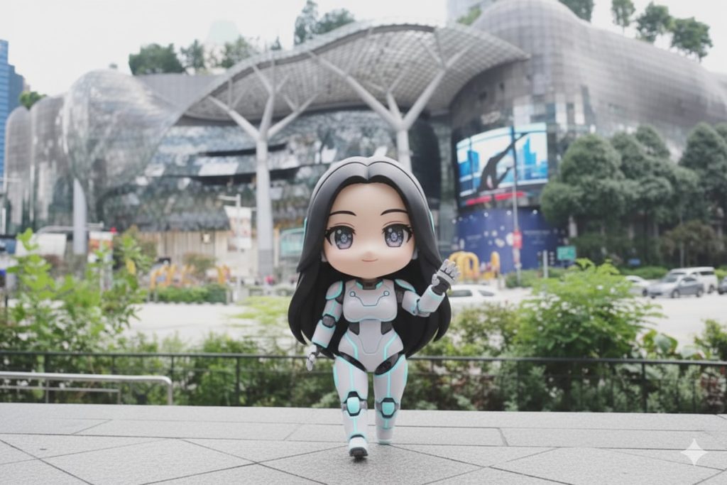 10 Prompt Gemini AI Miniatur Orang, Superhero, Miniatur Bergerak dan Hasilnya! 1 Miniatur Orang Bergerak