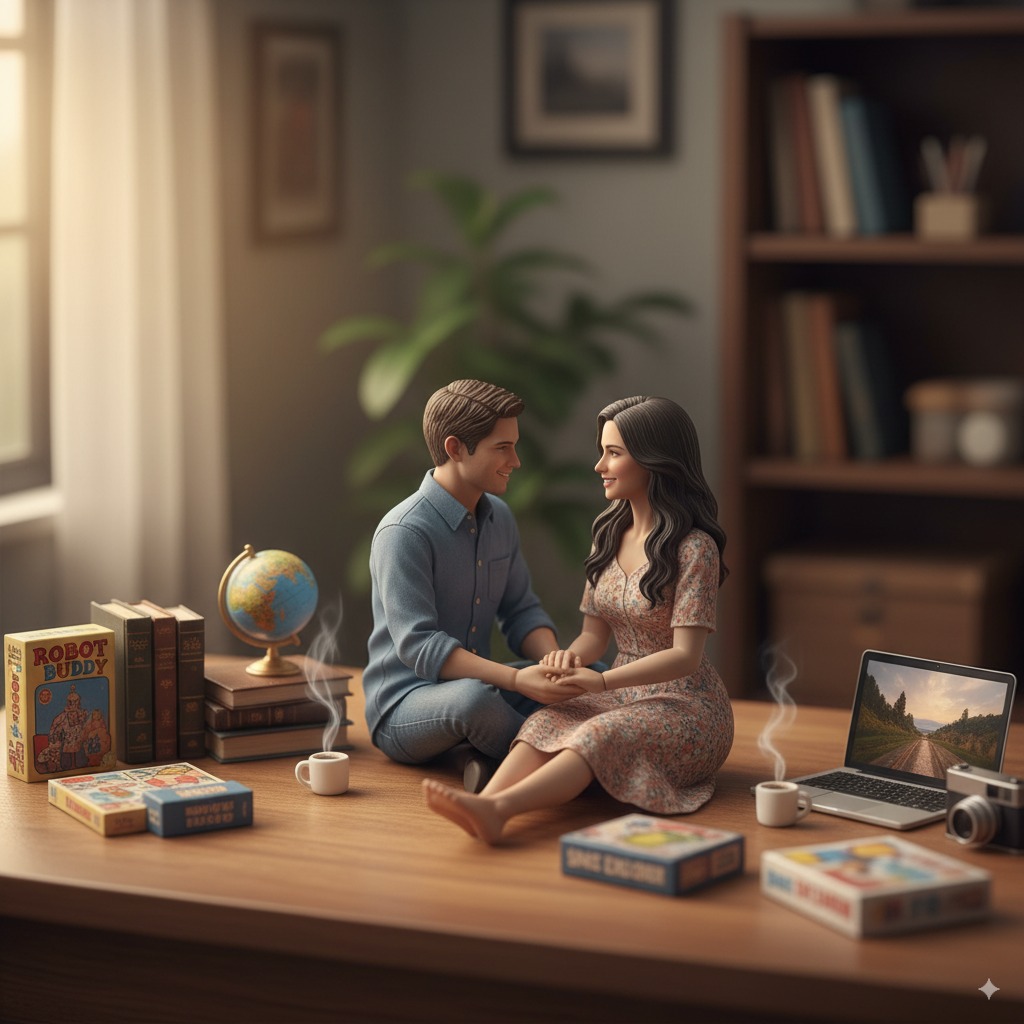 4. Prompt Miniatur untuk Foto Bersama Pasangan