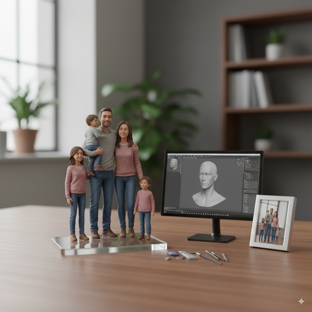 Prompt Miniatur untuk Foto Keluarga