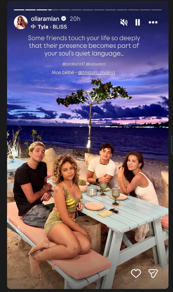 Potret Olla Ramlan dan Tristan Molina di Gili Meno, Lombok, image by IG: ollaramlan