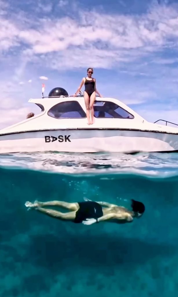 Potret Olla Ramlan dan Tristan Molina di Gili Meno, Lombok, image by IG: ollaramlan