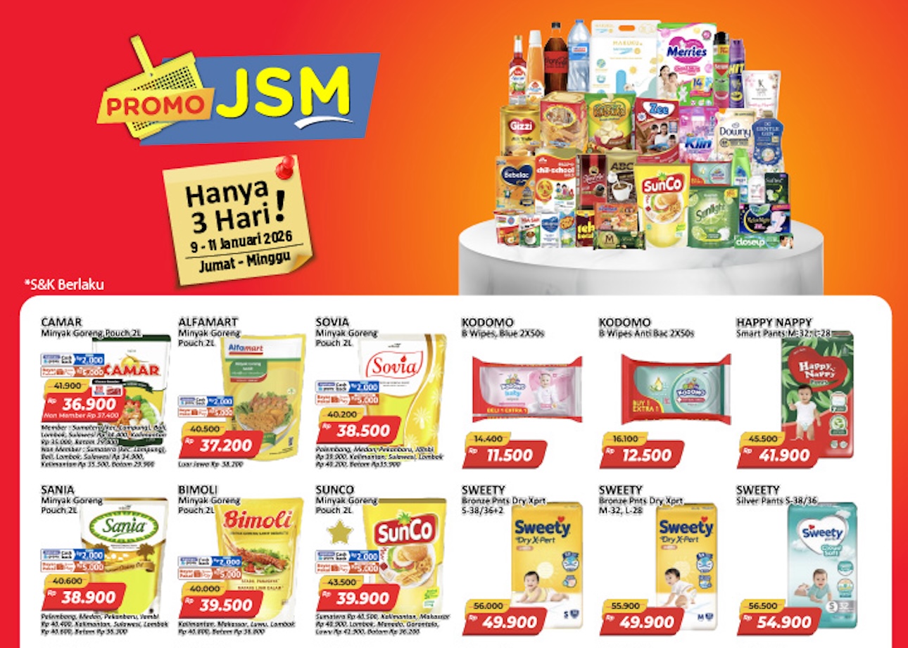 Ini Katalog JSM Alfamart Terbaru 9-11 Januari 2026, Hanya 3 Hari Saja!