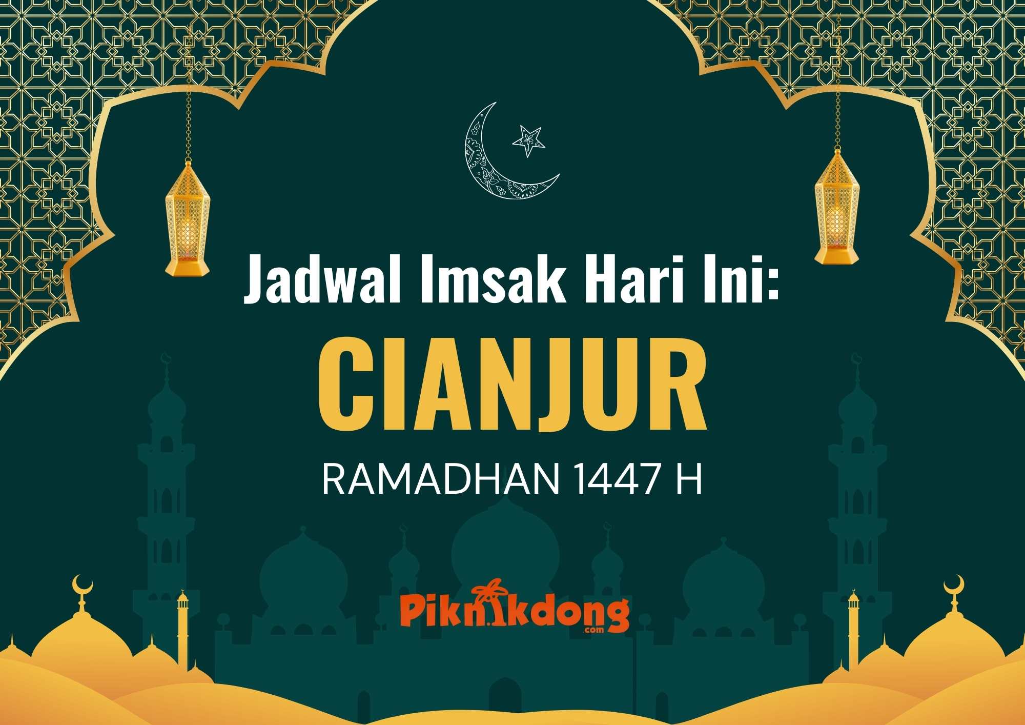 Jadwal Imsak dan Buka Puasa Cianjur 25 Februari 2026: Magrib 18.15 WIB