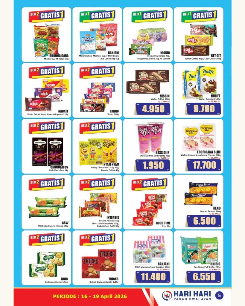 Katalog Promosi JSM Hari Hari Swalayan Terbaru Hari Ini 16-19 April 2026, Banyak Diskon Spesial!