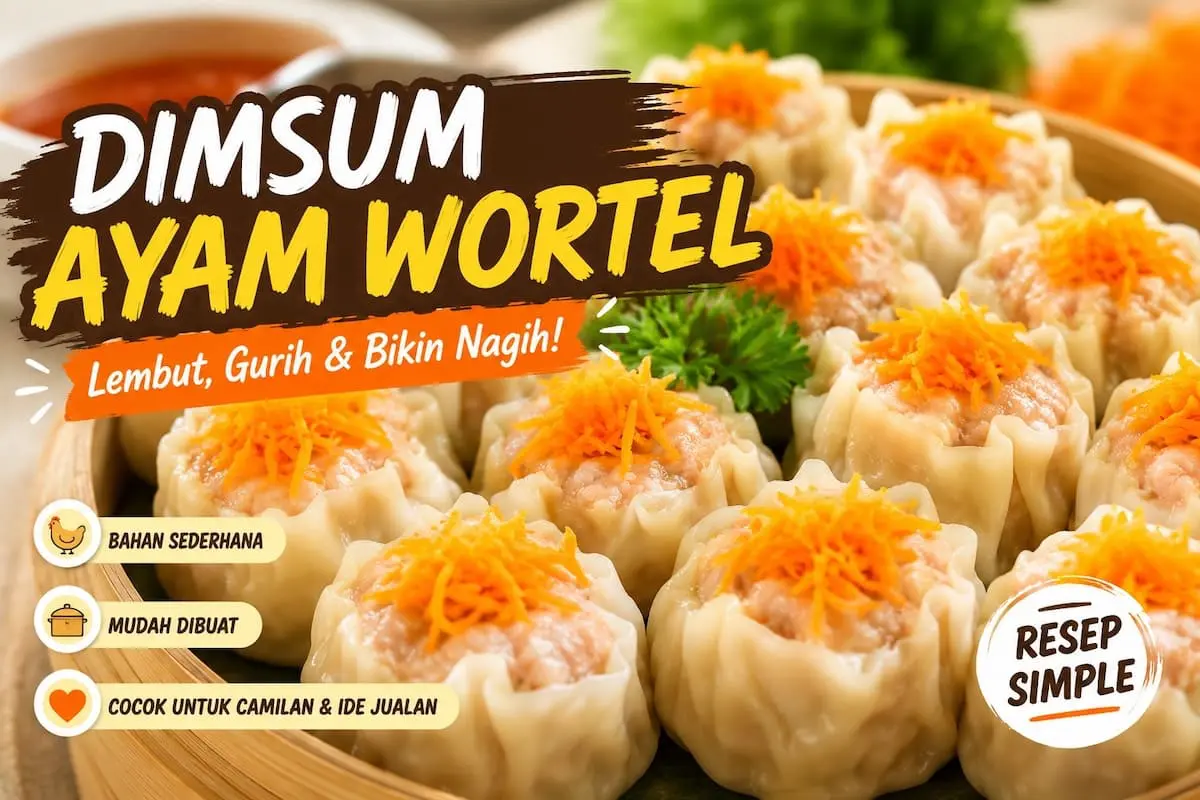 Resep Dimsum Ayam Wortel Enak, Anti Gagal!