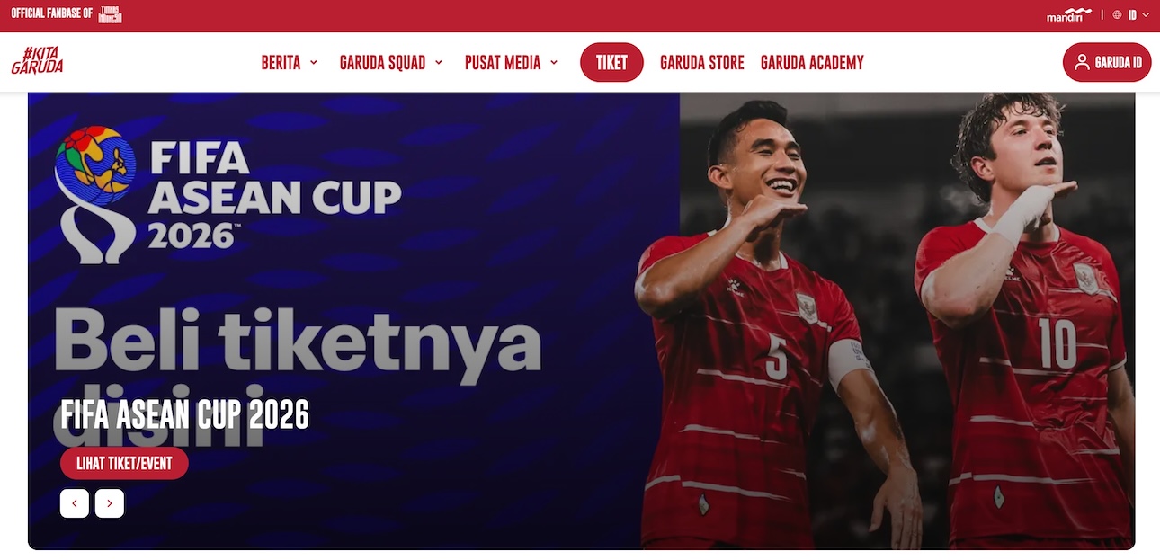 Cara Beli Tiket FIFA ASEAN Cup 2026: Harga, Link Resmi dan Jadwal Timnas Indonesia 1 Cara Beli Tiket FIFA ASEAN Cup 2026: Harga, Link Resmi dan Jadwal Timnas Indonesia