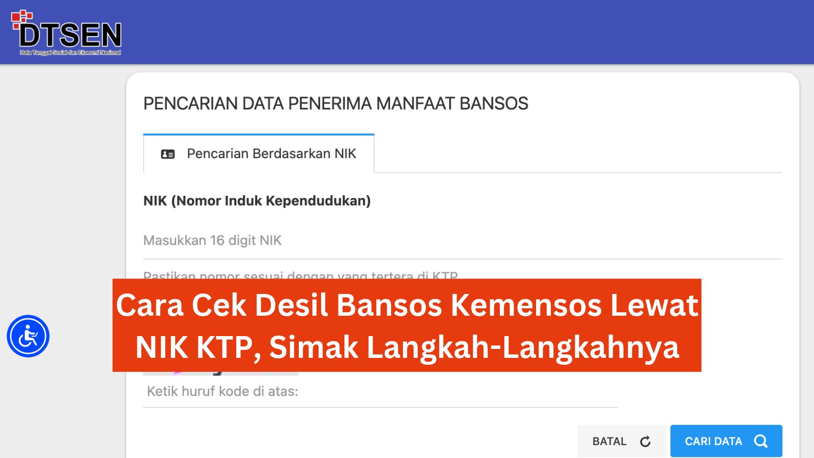 Cara Cek Desil Bansos Kemensos Lewat NIK KTP, Simak Langkah-Langkahnya 1 Cara Cek Desil Bansos Kemensos Lewat NIK KTP, Simak Langkah-Langkahnya