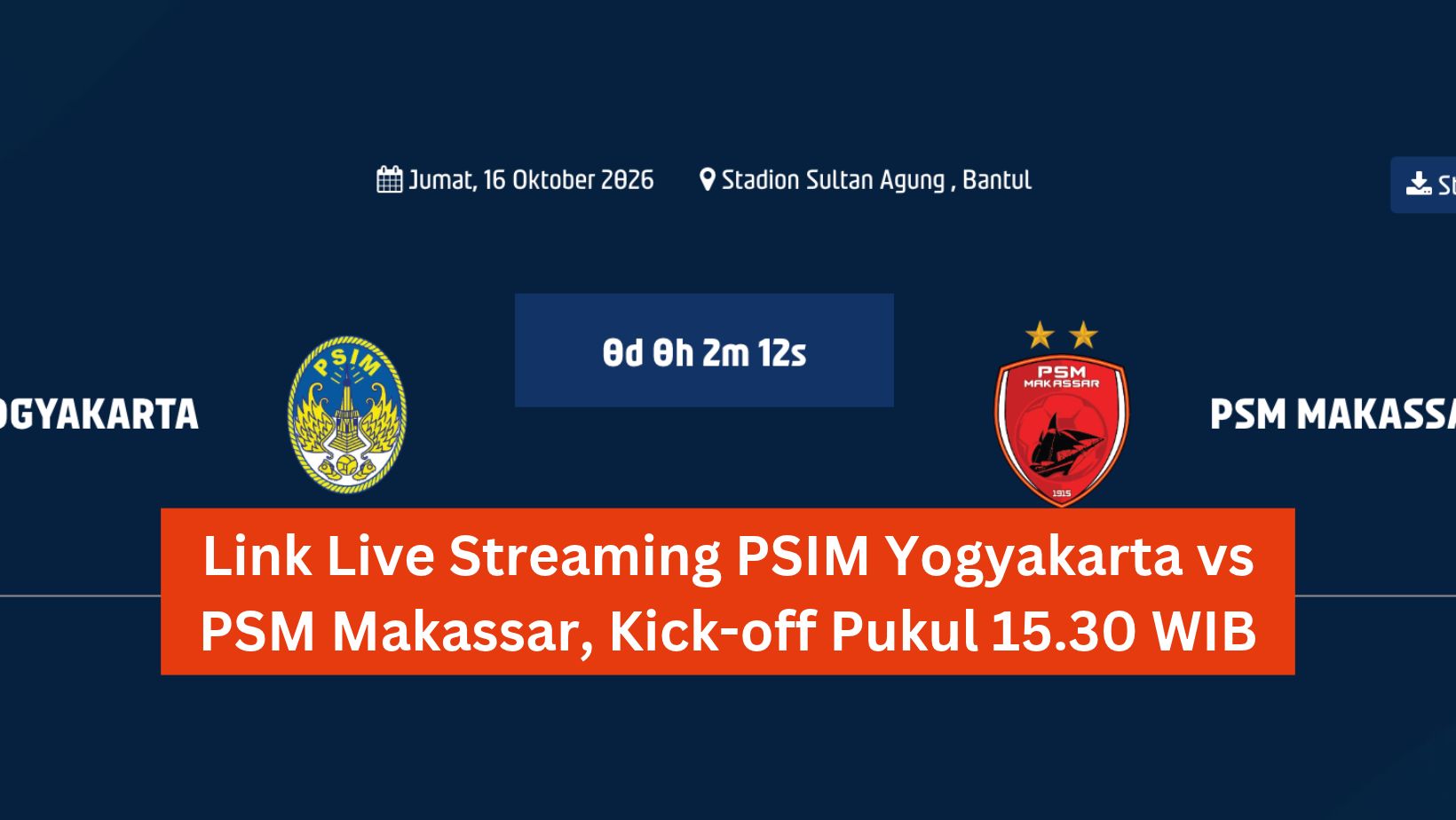 Link Live Streaming PSIM Yogyakarta vs PSM Makassar, Kick-off Pukul 15.30 WIB 1 Link Live Streaming PSIM Yogyakarta vs PSM Makassar, Kick-off Pukul 15.30 WIB