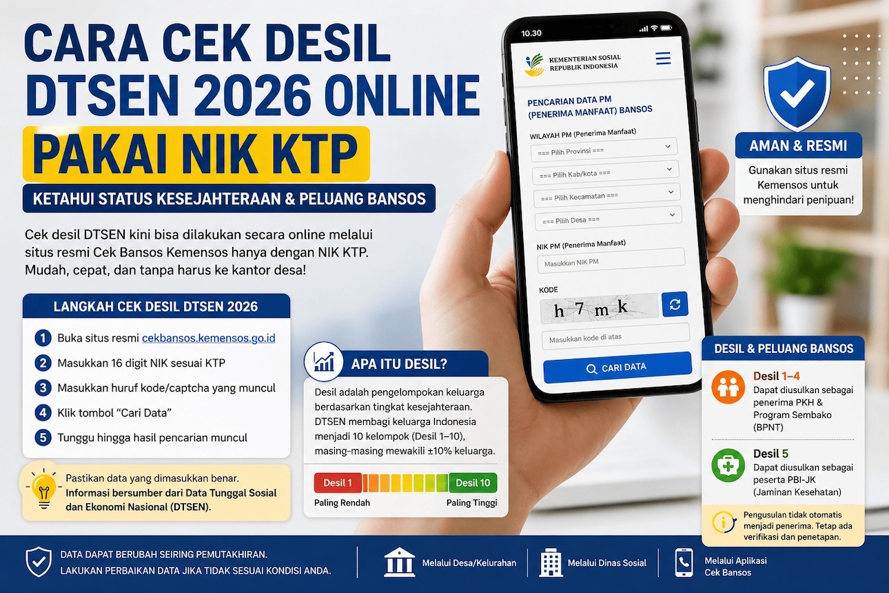 Panduan Cek Desil DTSEN 2026 Online